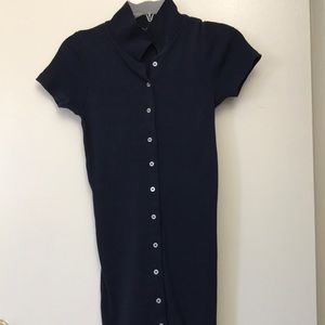 Brandy Melville blue ribbed down caroline dress